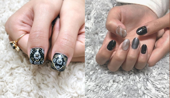 秋冬美甲_秋冬指甲_顯白秋冬美甲.